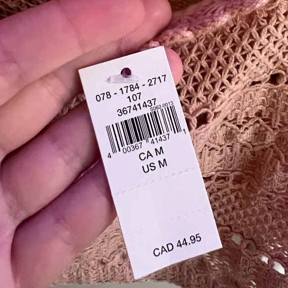 Aerie Crochet Crop Top BRAND NEW Medium in Peach - Picture 5 of 5